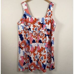 ModCloth X Barbie Retro Repercussions Mini Babydoll Dress Size 26W Pink Red Blue